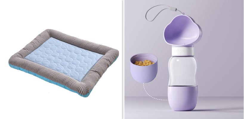 Pet Cooling Pad Bed For Dogs Cats Mat Pet Blanket Ice Silk Material Soft For Summer Sleeping  Blue Breathable