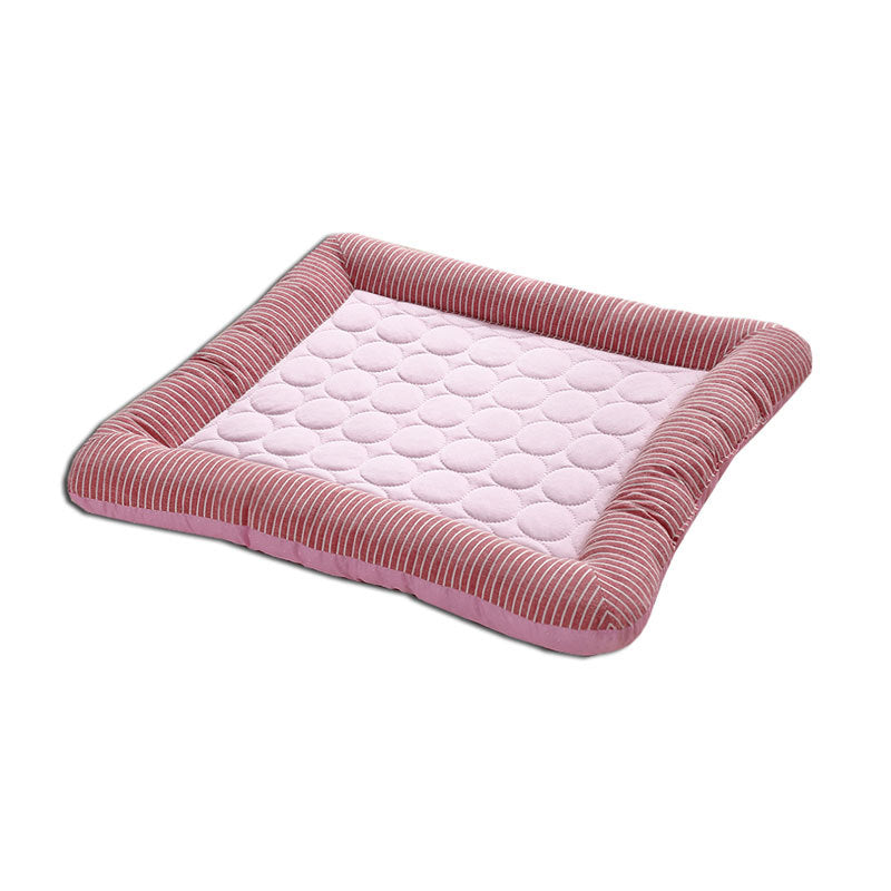Pet Cooling Pad Bed For Dogs Cats Mat Pet Blanket Ice Silk Material Soft For Summer Sleeping  Blue Breathable