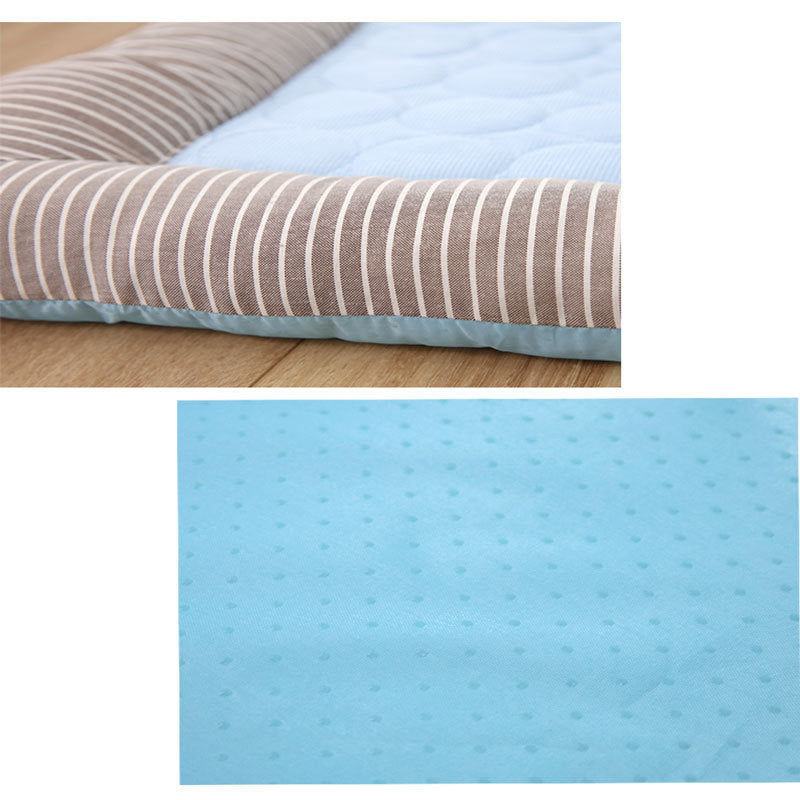 Pet Cooling Pad Bed For Dogs Cats Mat Pet Blanket Ice Silk Material Soft For Summer Sleeping  Blue Breathable