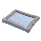 Pet Cooling Pad Bed For Dogs Cats Mat Pet Blanket Ice Silk Material Soft For Summer Sleeping  Blue Breathable