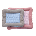 Pet Cooling Pad Bed For Dogs Cats Mat Pet Blanket Ice Silk Material Soft For Summer Sleeping  Blue Breathable