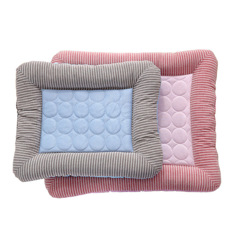 Pet Cooling Pad Bed For Dogs Cats Mat Pet Blanket Ice Silk Material Soft For Summer Sleeping  Blue Breathable