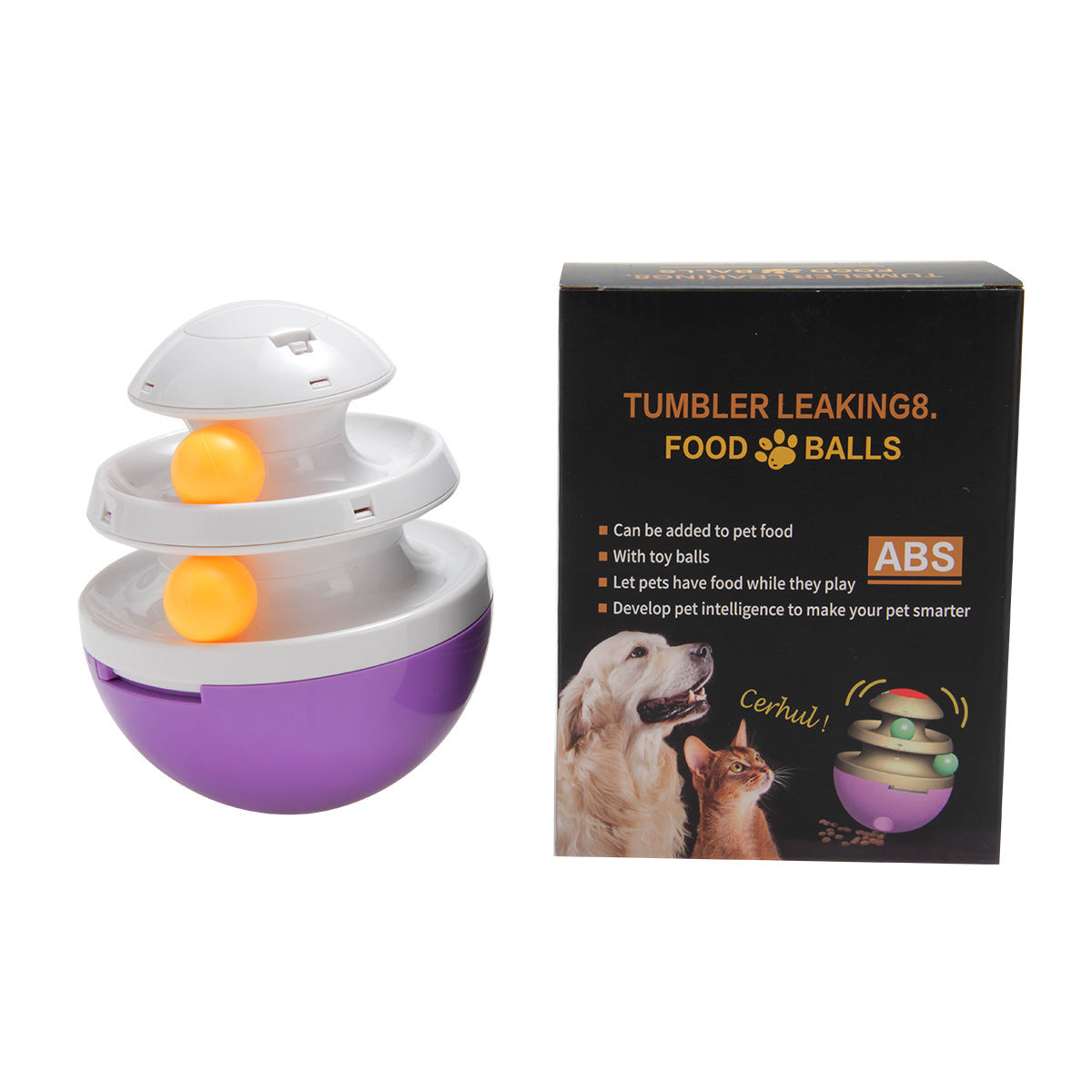 Interactive Cat or Dog Cup, Food Dispenser Cup, Leaky Ball