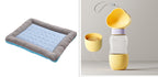 Pet Cooling Pad Bed For Dogs Cats Mat Pet Blanket Ice Silk Material Soft For Summer Sleeping  Blue Breathable