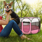 Portable Foldable Pet Fence Sports Pen Cat House