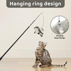 PROKEl Pet Toys, Cat Catnip Toys Flapping Squirrel, Rechargeable Touch Activated KittenToys, Lifelike Interactive Cats Toy Indoor, CatKicker Plush Toys For All Breeds Universalinteractive Toy Cat Toys