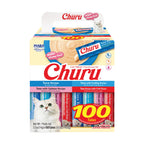 INABA Churu Cat Treats, Lickable, Squeezable Creamy Purée with Vitamin E, 14 Grams per Tube, 120 Tubes Total, Tuna Variety