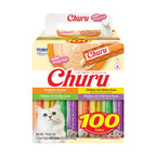 INABA Churu Cat Treats, Lickable, Squeezable Creamy Purée with Vitamin E, 14 Grams per Tube, 120 Tubes Total, Tuna Variety