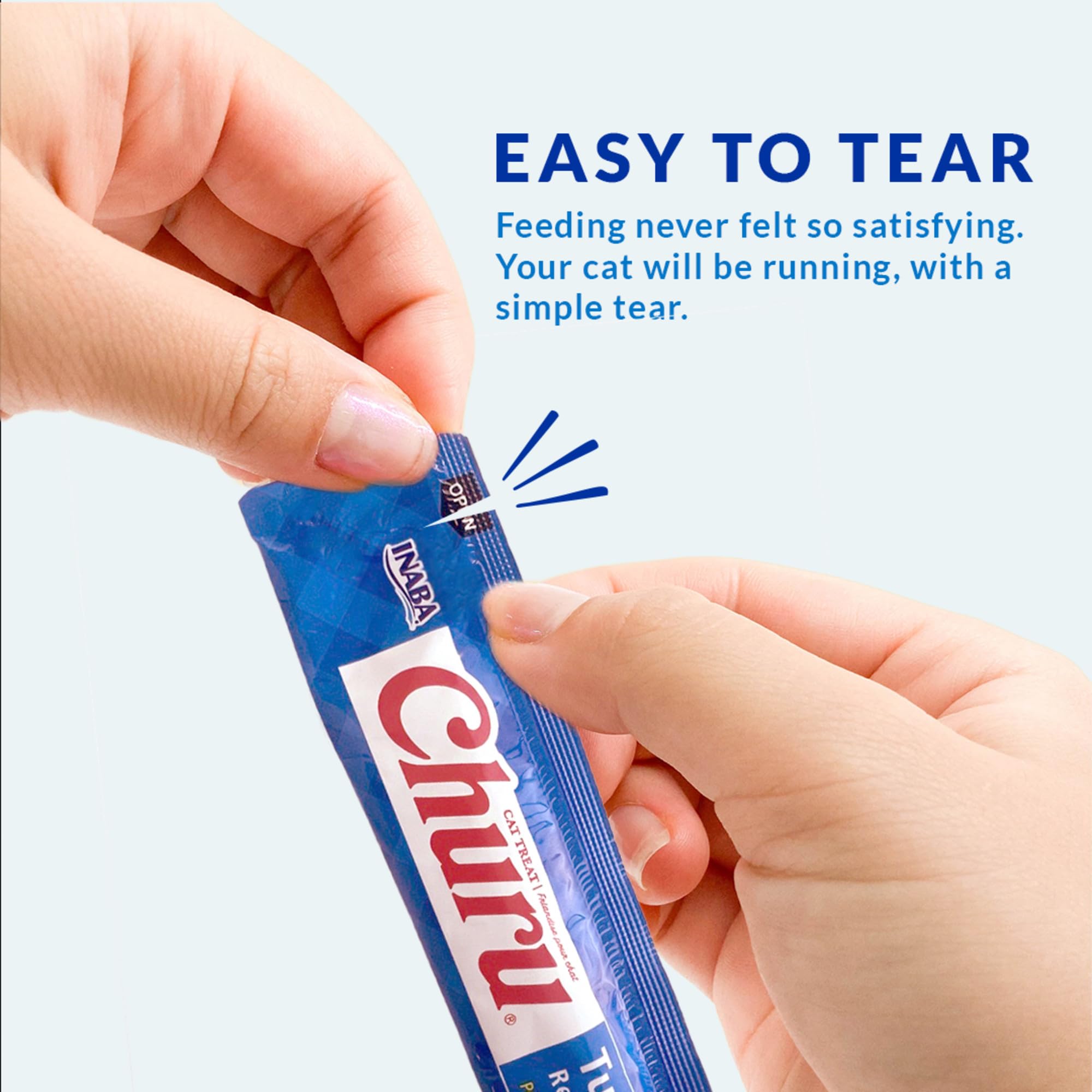 INABA Churu Cat Treats, Lickable, Squeezable Creamy Purée with Vitamin E, 14 Grams per Tube, 120 Tubes Total, Tuna Variety
