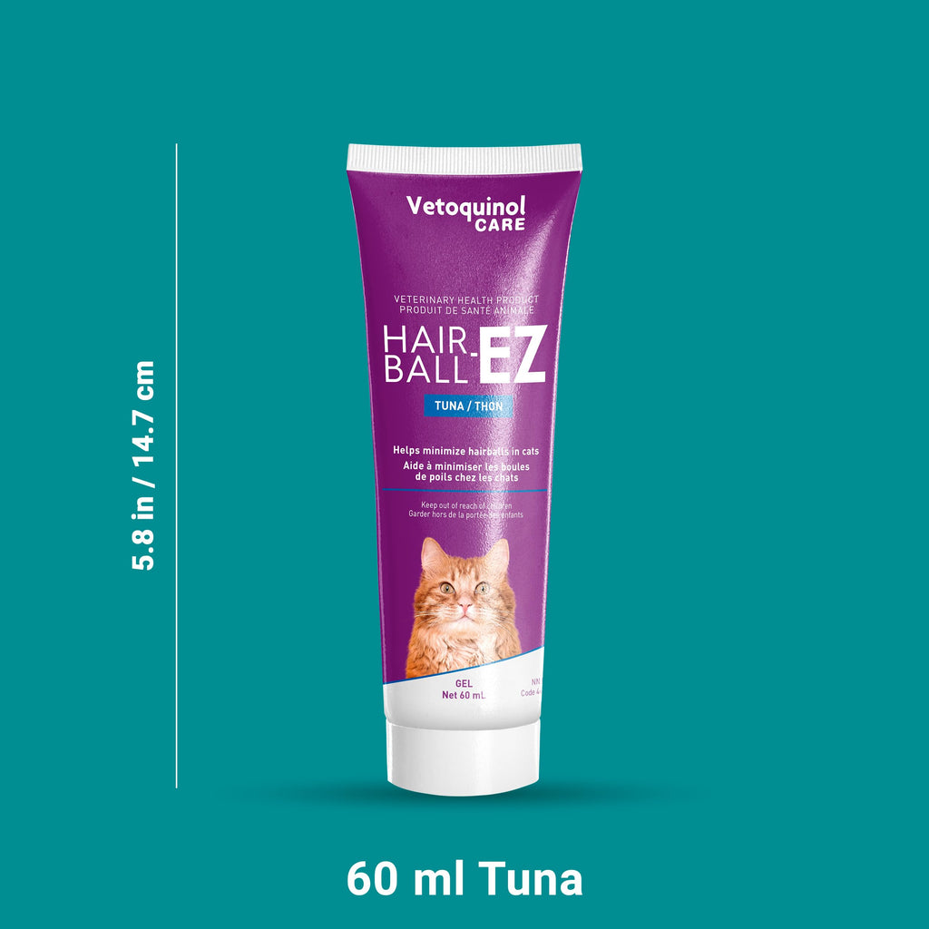 Vetoquinol Hairball-EZ – Veterinary Health Product – Helps Minimize Hairballs in Cats (Tuna)