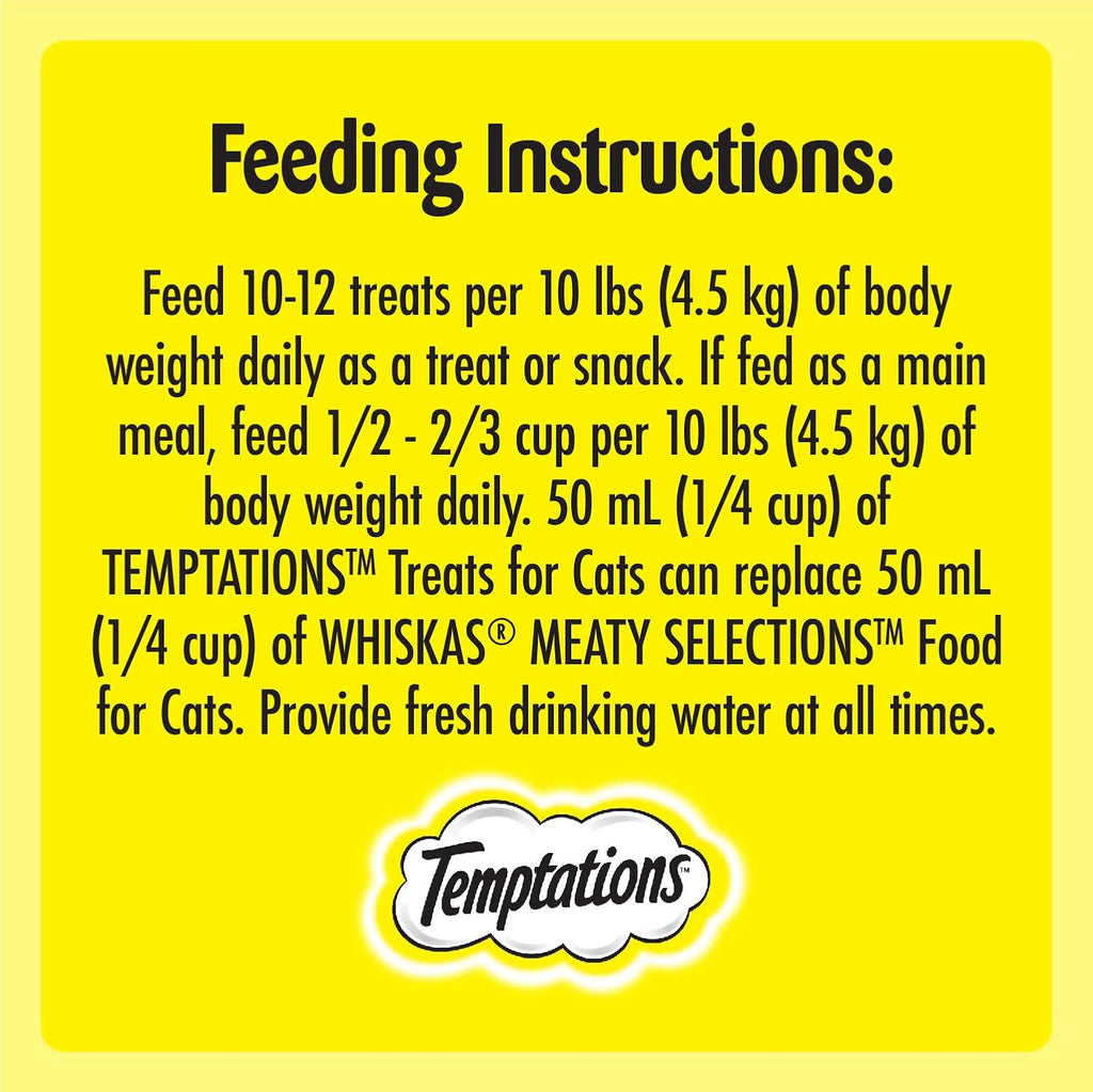 TEMPTATIONS Cat Treats, Tasty Chicken Flavour, 454g Tub