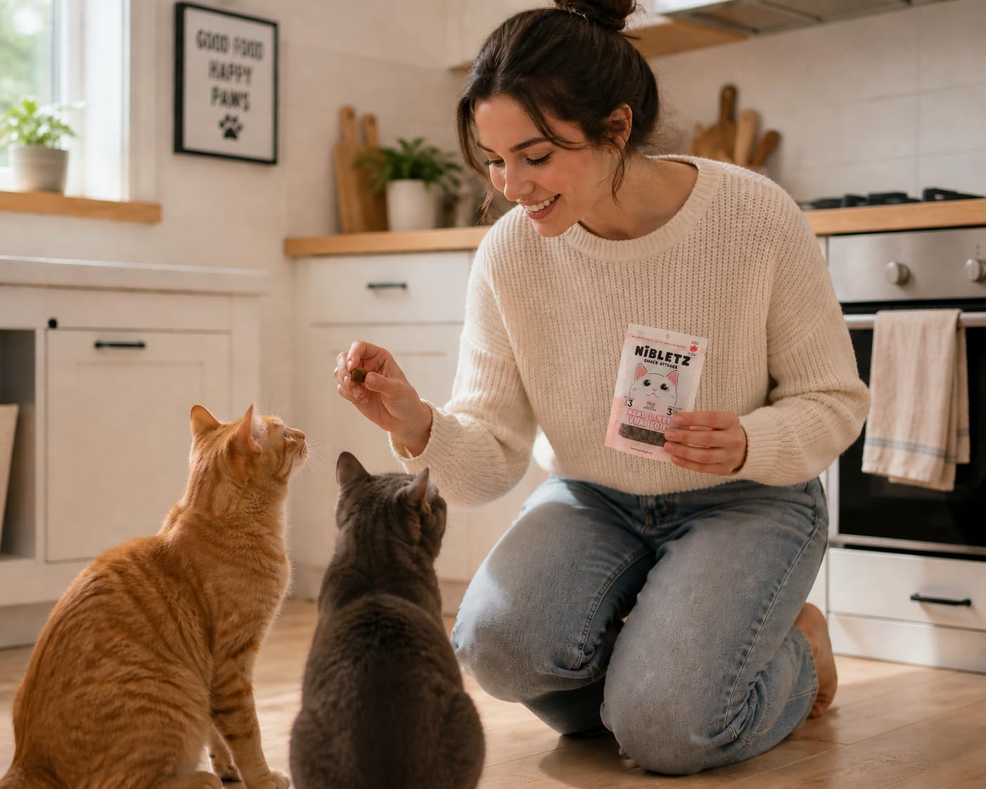 Nibletz Cat Treats, Soft Liver Treats for Cats with Omega 3 & Less Than 3 Calories per Treat 3 oz Bag, Made in Canada (Rabbit)