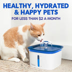 Stainless Steel Cat Water Fountain Veken Innovation Award Winner Cat Water Fountain, 108oz/3.2L Pet Fountain with 4 Replacement Filters & 4 Pre-Filter Sponges & Silicone Mat, for Cats, Dogs (Silver)