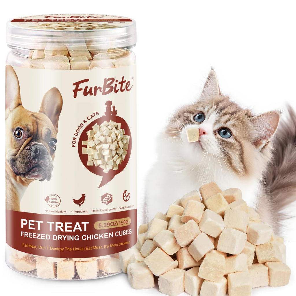 Freeze Dried Chicken for Cat & Dog Treats,Pet Training Dehydrated Snack for Dogs,Natural Single Ingredient High Protein Chicken Breast Snacks,Jerky Chews for Dog Train & Reward