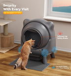 Self Cleaning Litter Box,Automatic Cat Litter Box for Multi Cats,FEELNEEDY Odor Control,litiere Pour Chat autonettoyant, Extra Large, APP Control,Safety Sensors, with 1 Trash Bag and Litter Mat