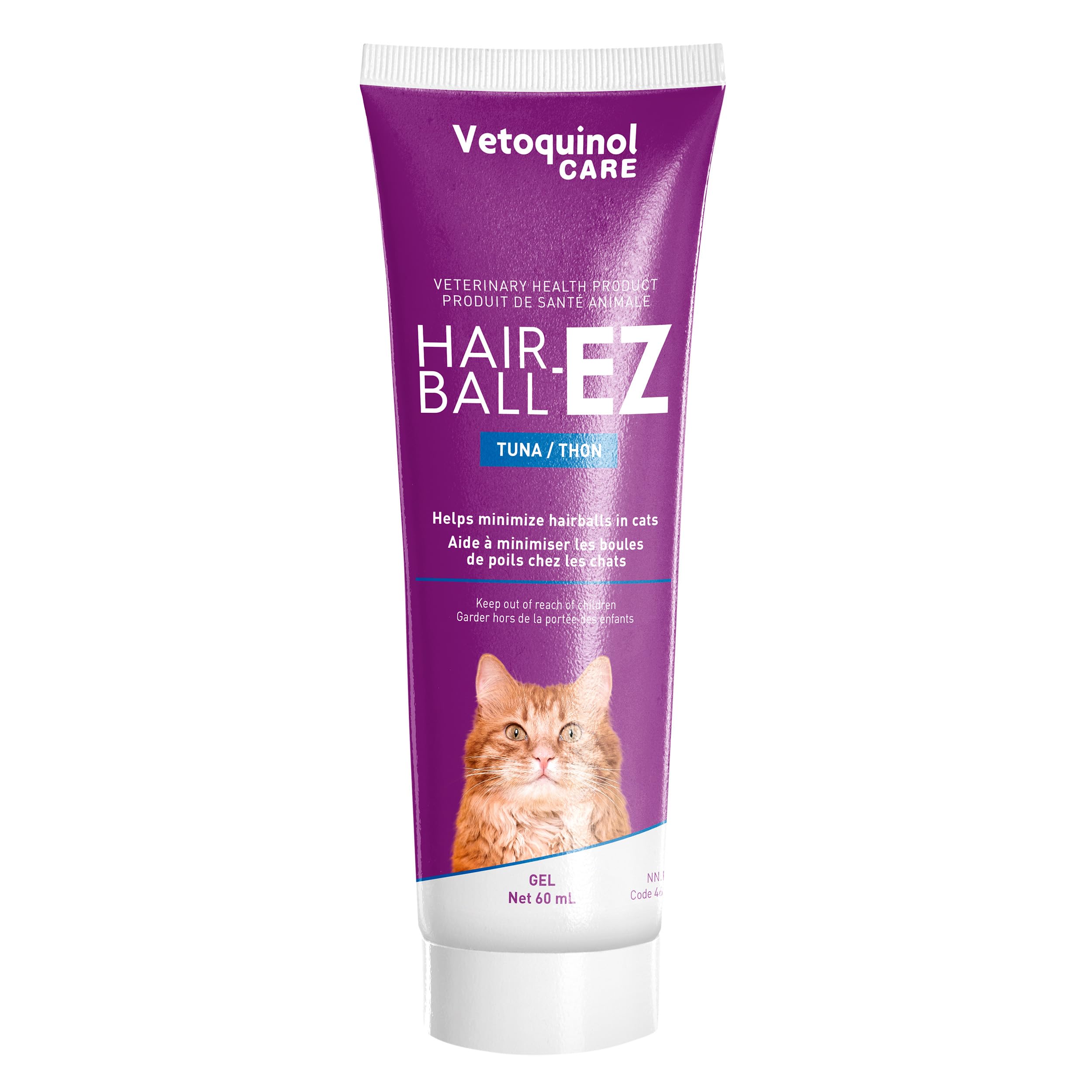 Vetoquinol Hairball-EZ – Veterinary Health Product – Helps Minimize Hairballs in Cats (Tuna)