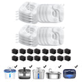 Stainless Steel Cat Water Fountain Veken Innovation Award Winner Cat Water Fountain, 108oz/3.2L Pet Fountain with 4 Replacement Filters & 4 Pre-Filter Sponges & Silicone Mat, for Cats, Dogs (Silver)