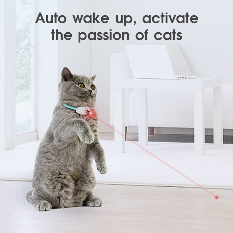 Automatic Cat Smart Laser Toy to Tease and Cat Collar Electric USB Charging Kitten Amusing Toys Interactive Training Pet Items
