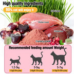 Freezed-Dried Cat Grass Treats, Catgrass Egg Yolk Duo Bites, Cat Dental Treats for Hairball Control and Healthy Coat, Cats Teething Stick (60g, EggYolk)
