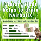 Freezed-Dried Cat Grass Treats, Catgrass Egg Yolk Duo Bites, Cat Dental Treats for Hairball Control and Healthy Coat, Cats Teething Stick (60g, EggYolk)