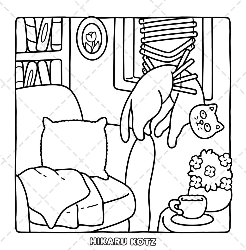 Naughty Cats: Cattitude Coloring Book for Adults and Teens