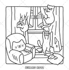 Naughty Cats: Cattitude Coloring Book for Adults and Teens
