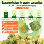 Freezed-Dried Cat Grass Treats, Catgrass Egg Yolk Duo Bites, Cat Dental Treats for Hairball Control and Healthy Coat, Cats Teething Stick (60g, EggYolk)