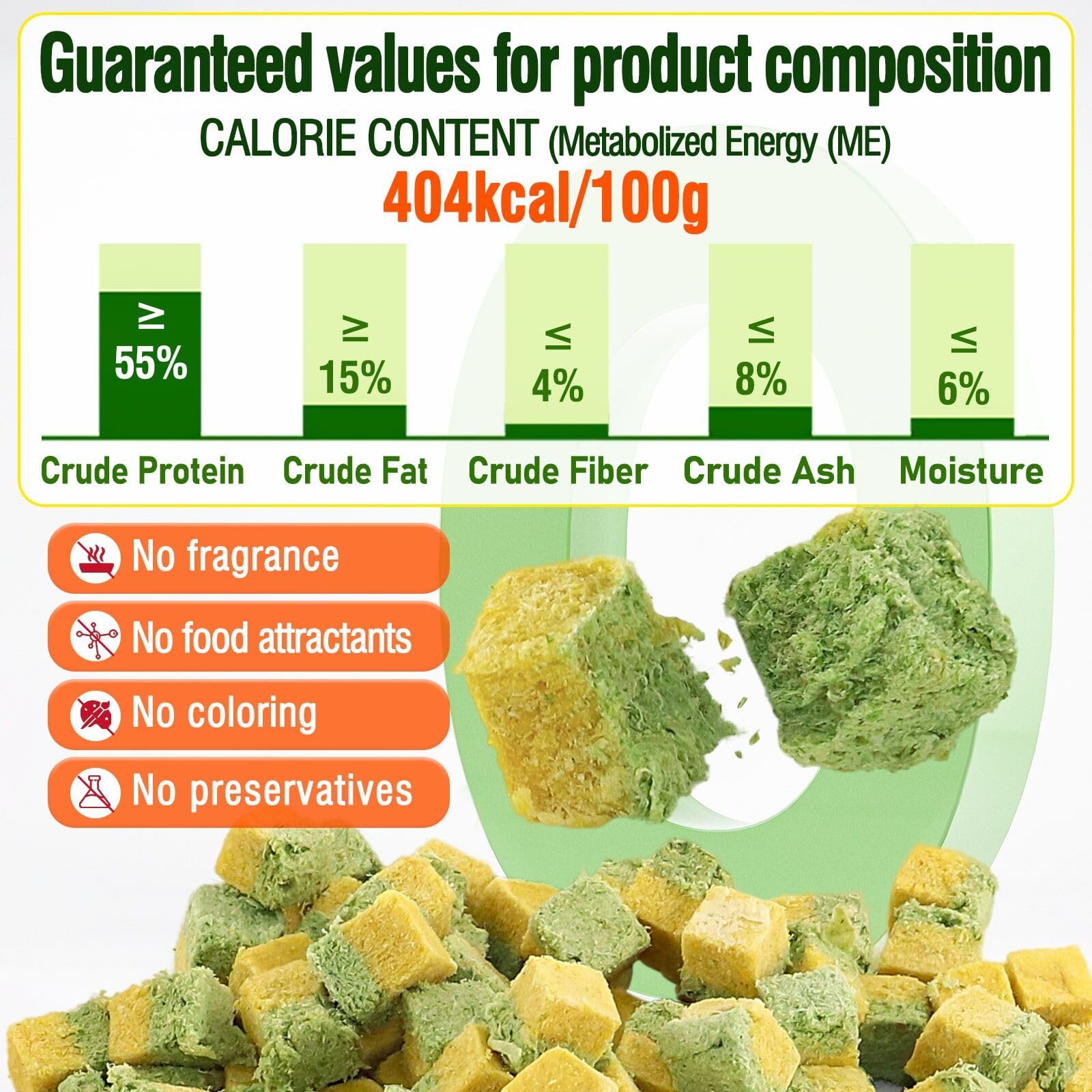 Freezed-Dried Cat Grass Treats, Catgrass Egg Yolk Duo Bites, Cat Dental Treats for Hairball Control and Healthy Coat, Cats Teething Stick (60g, EggYolk)