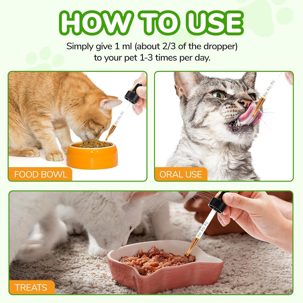 Constipation Relief for Cat, 100% Natural Cat Constipation Treatment with 6 Probiotics for Cats Stool Softeners, Cats Laxative Constipation Relief, Promotes Digestive & Gut Health, 2.02 fl Oz