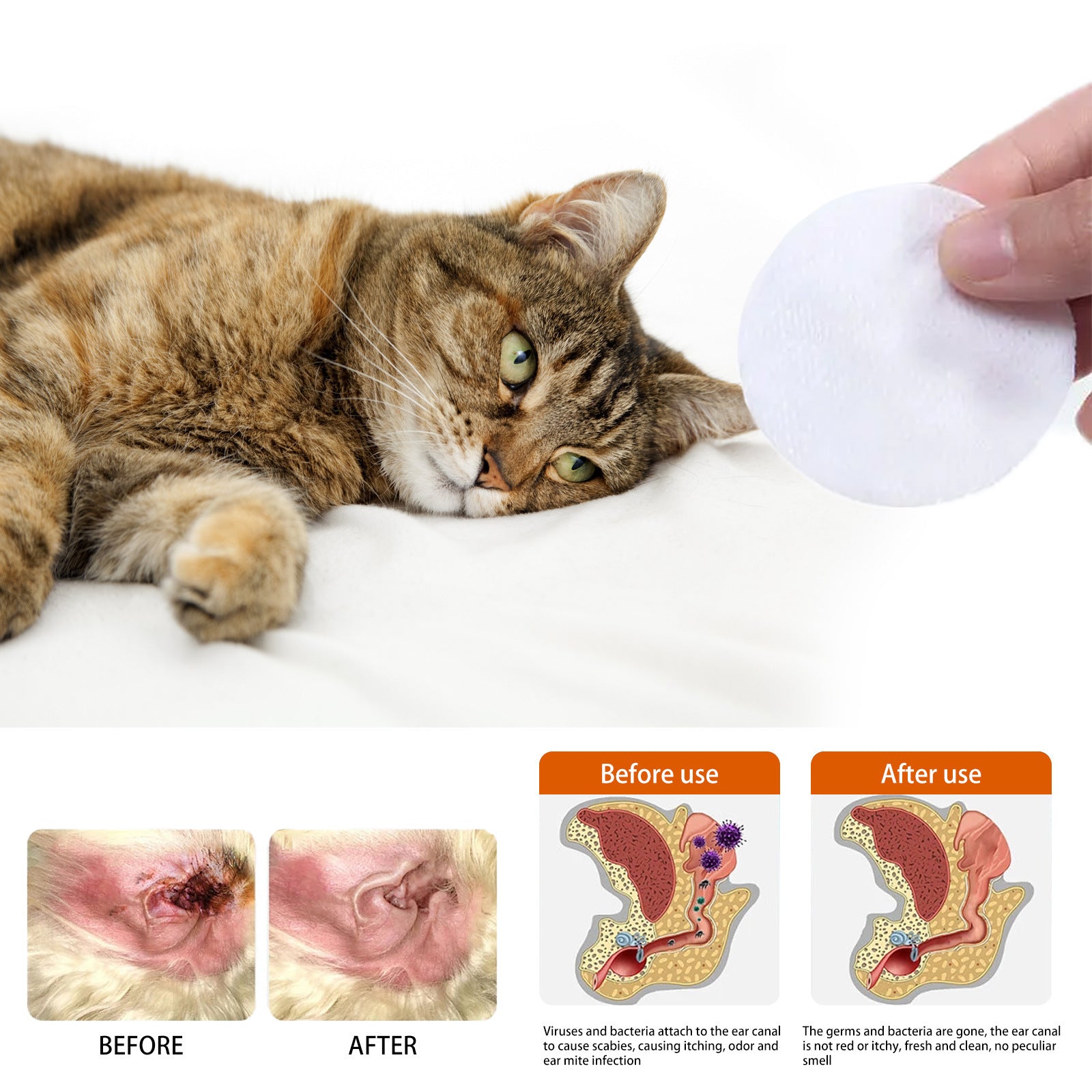 Cat Wipes Gentle Nourishing Cleaning Soft Wipes