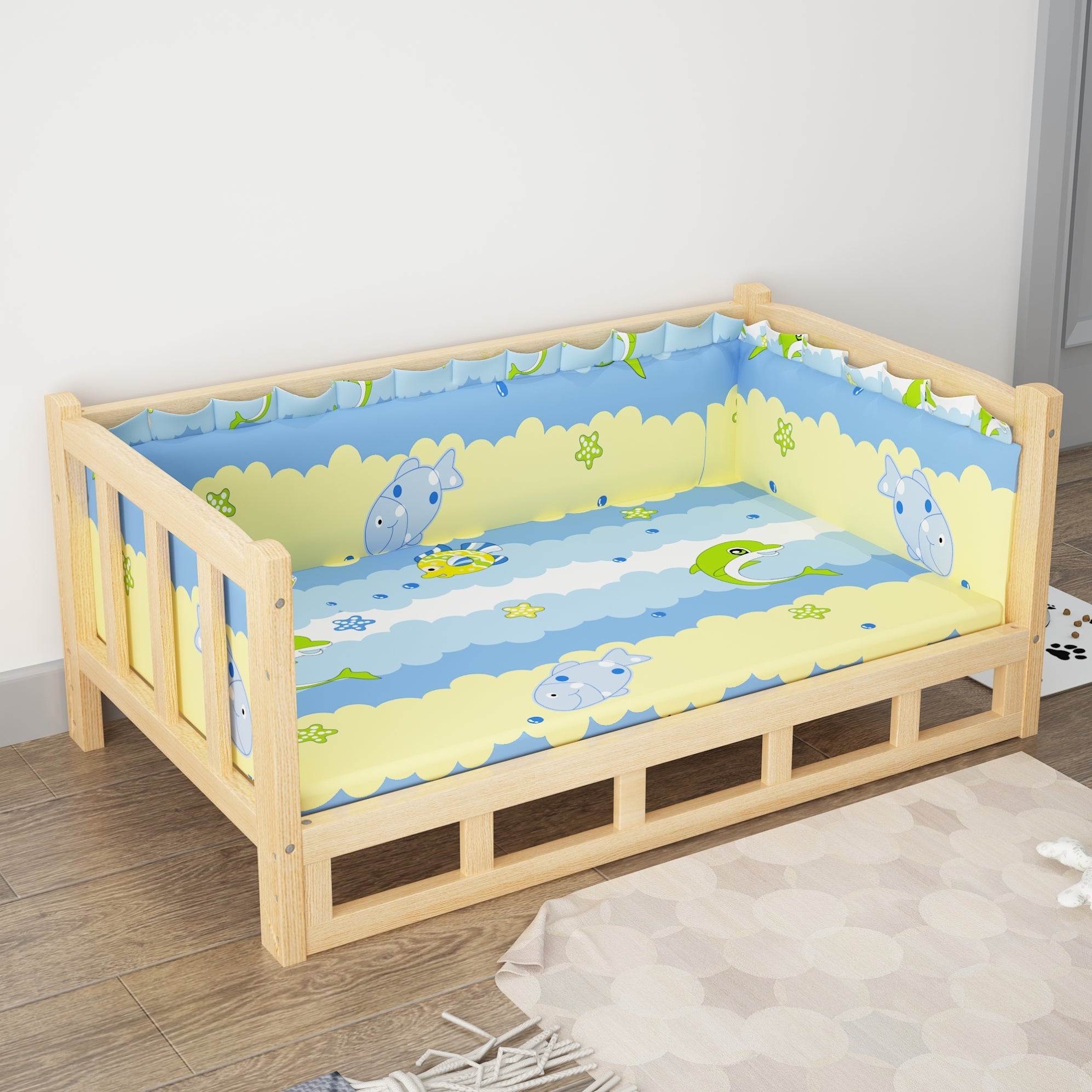 Cat Bed Under Nightstand Integrated DIY Pet, Dog and Cat Bed Nest
