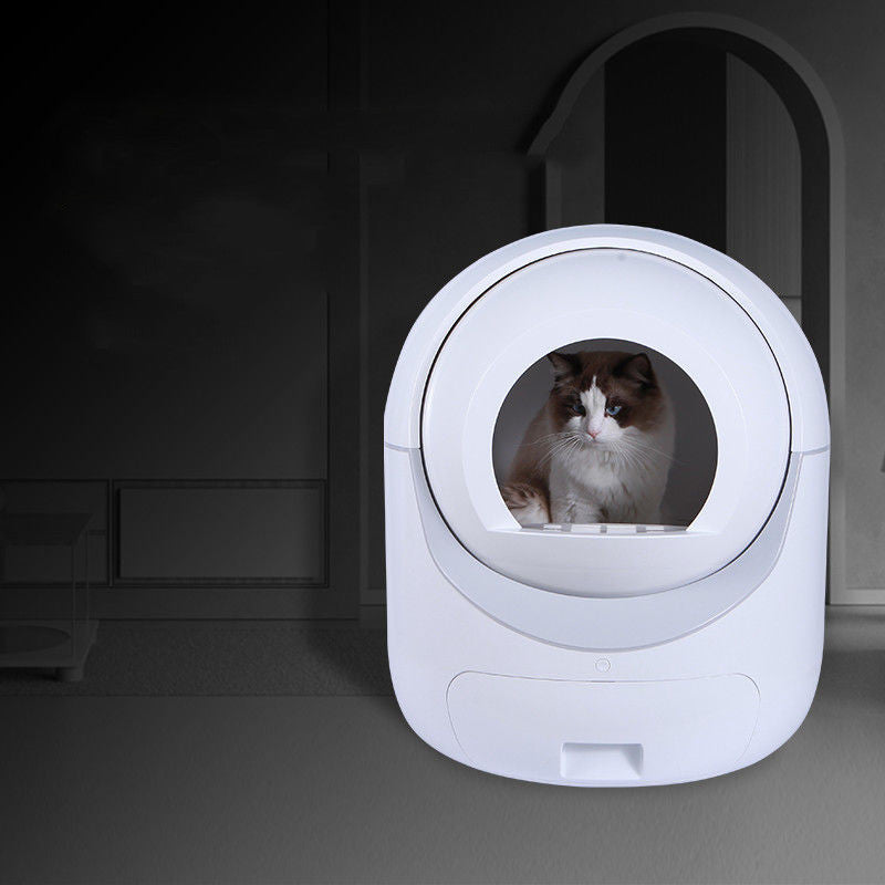 Electronic Kitty Litter Box with Emergency Shutoff and Real Time Monitoring plus even Electronic Deodorant