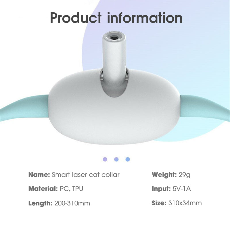 Automatic Cat Smart Laser Toy to Tease and Cat Collar Electric USB Charging Kitten Amusing Toys Interactive Training Pet Items