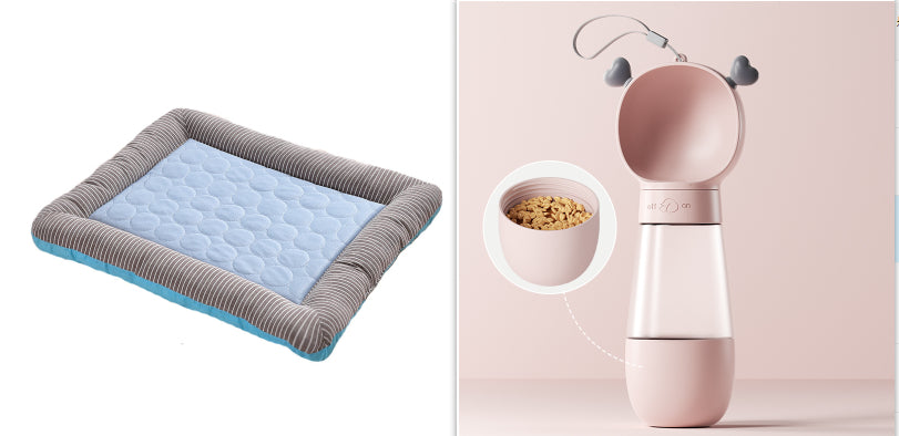 Pet Cooling Pad Bed For Dogs Cats Mat Pet Blanket Ice Silk Material Soft For Summer Sleeping  Blue Breathable