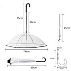 Cat or Dog Transparent Umbrella With Traction Chain Removable Umbrella