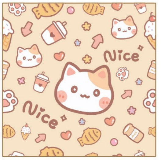 Cat Cloth Towel Simple Cartoon Printed Cat Cloth