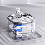 Stainless Steel Cat Water Feeder with Automatic Circulation plus Water Dispenser Intelligent Fountain Pets Accessories