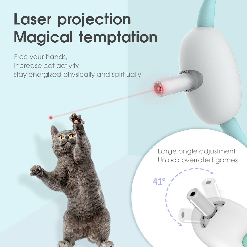 Automatic Cat Smart Laser Toy to Tease and Cat Collar Electric USB Charging Kitten Amusing Toys Interactive Training Pet Items