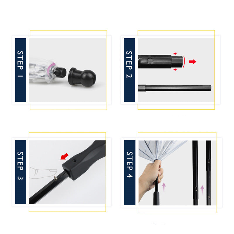 Cat or Dog Transparent Umbrella With Traction Chain Removable Umbrella