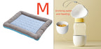 Pet Cooling Pad Bed For Dogs Cats Mat Pet Blanket Ice Silk Material Soft For Summer Sleeping  Blue Breathable