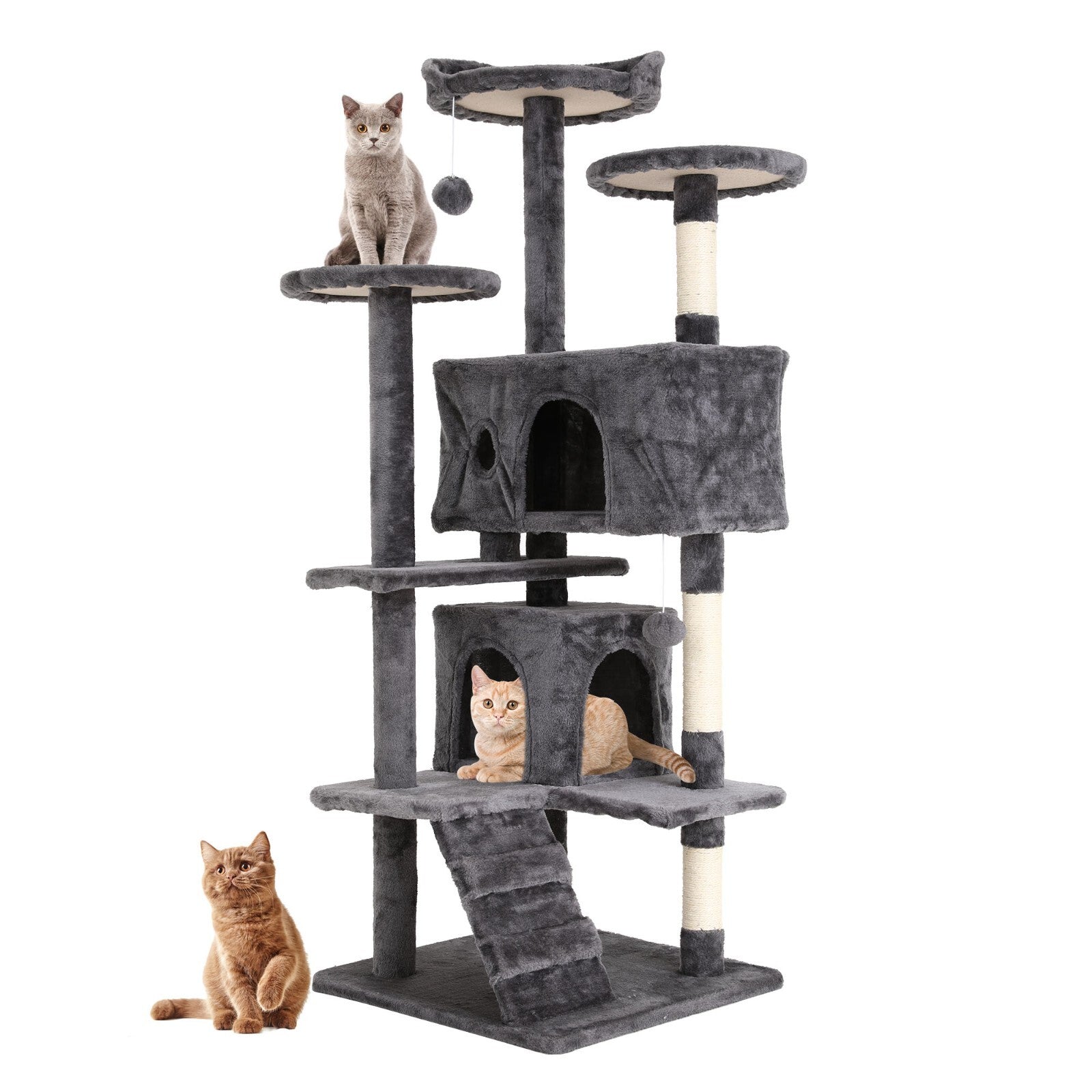 Multi Level Cat Tree Tower Furniture Activity Center with Scratching Posts