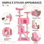 Multi Level Cat Tree Tower Furniture Activity Center with Scratching Posts
