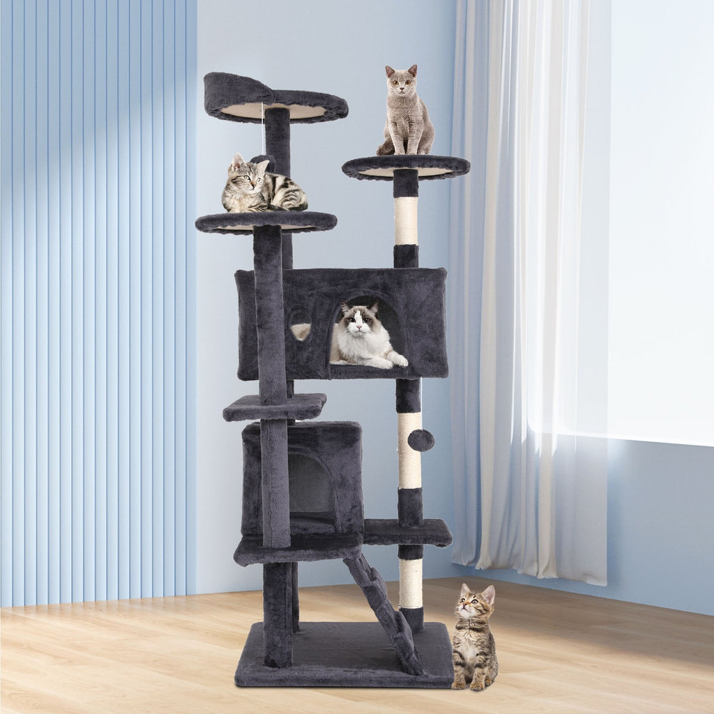 Multi Level Cat Tree Tower Furniture Activity Center with Scratching Posts