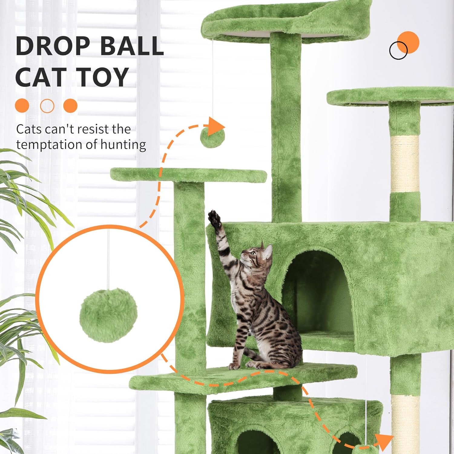 Multi Level Cat Tree Tower Furniture Activity Center with Scratching Posts