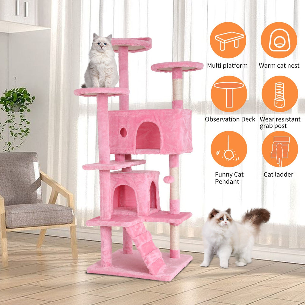 Multi Level Cat Tree Tower Furniture Activity Center with Scratching Posts