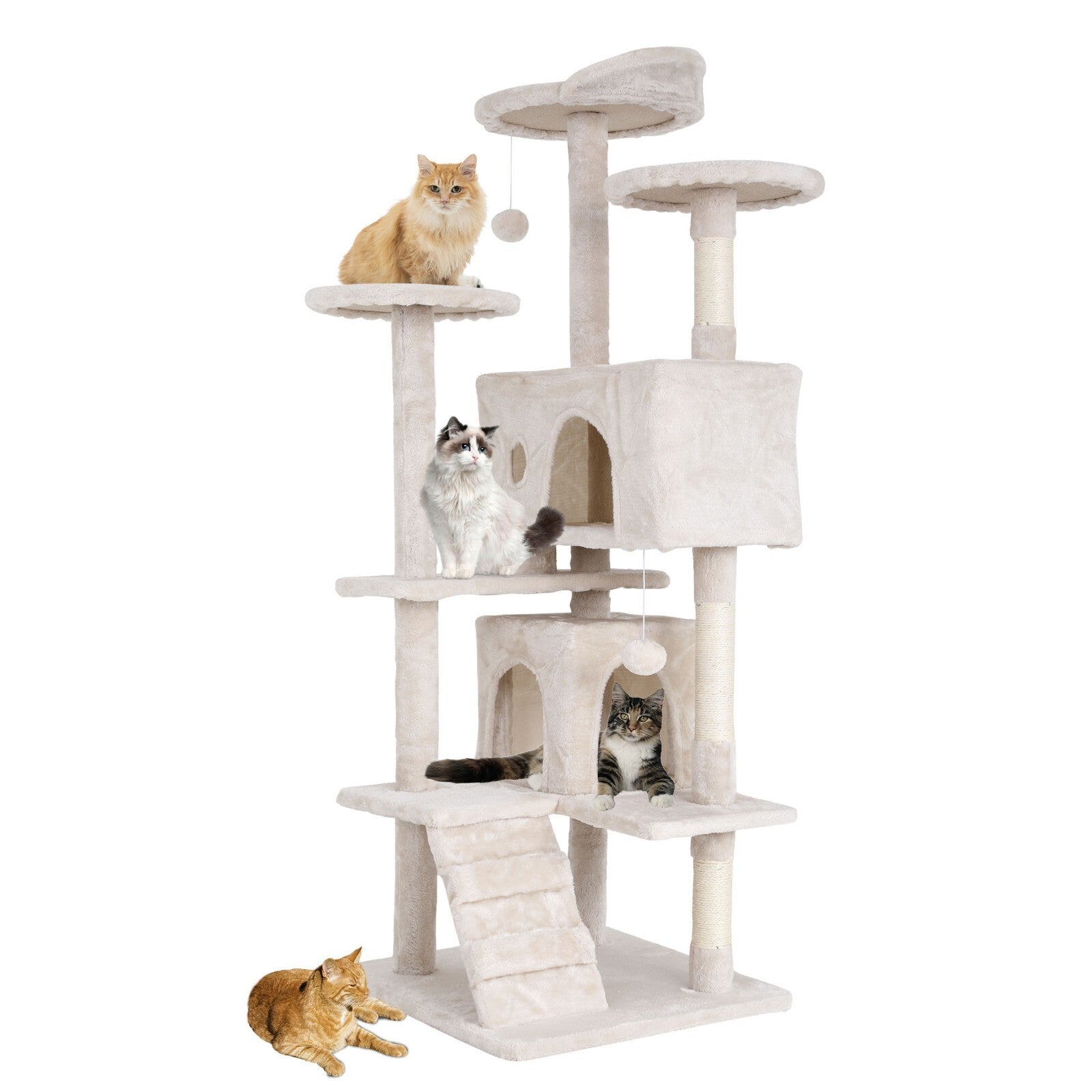 Multi Level Cat Tree Tower Furniture Activity Center with Scratching Posts