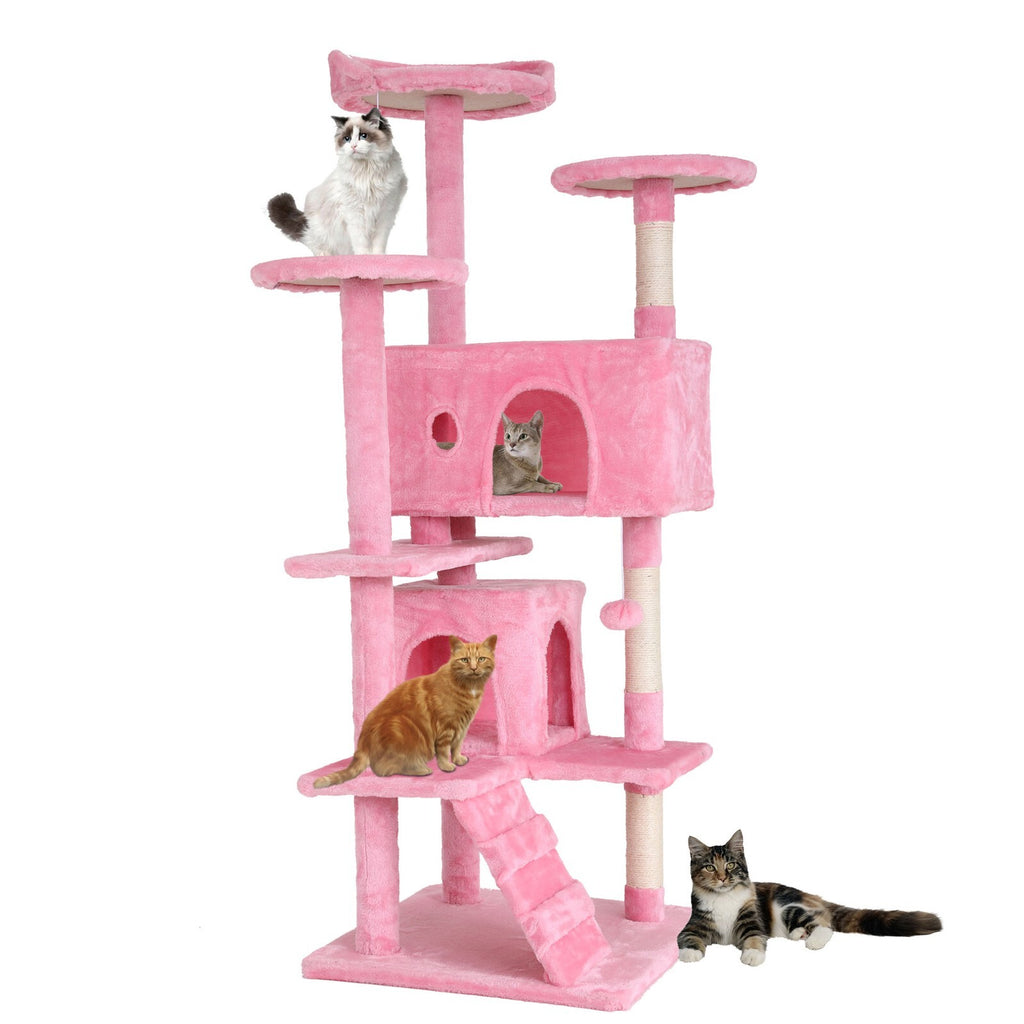 Multi Level Cat Tree Tower Furniture Activity Center with Scratching Posts