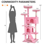 Multi Level Cat Tree Tower Furniture Activity Center with Scratching Posts