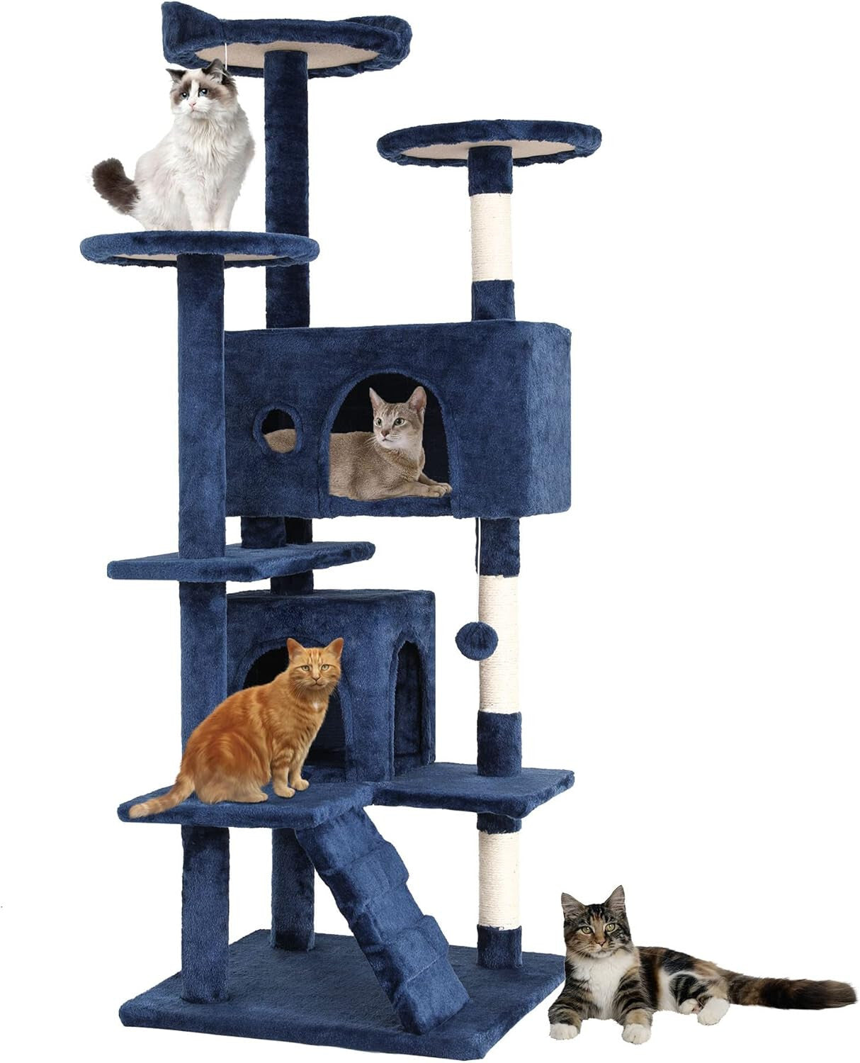 Multi Level Cat Tree Tower Furniture Activity Center with Scratching Posts