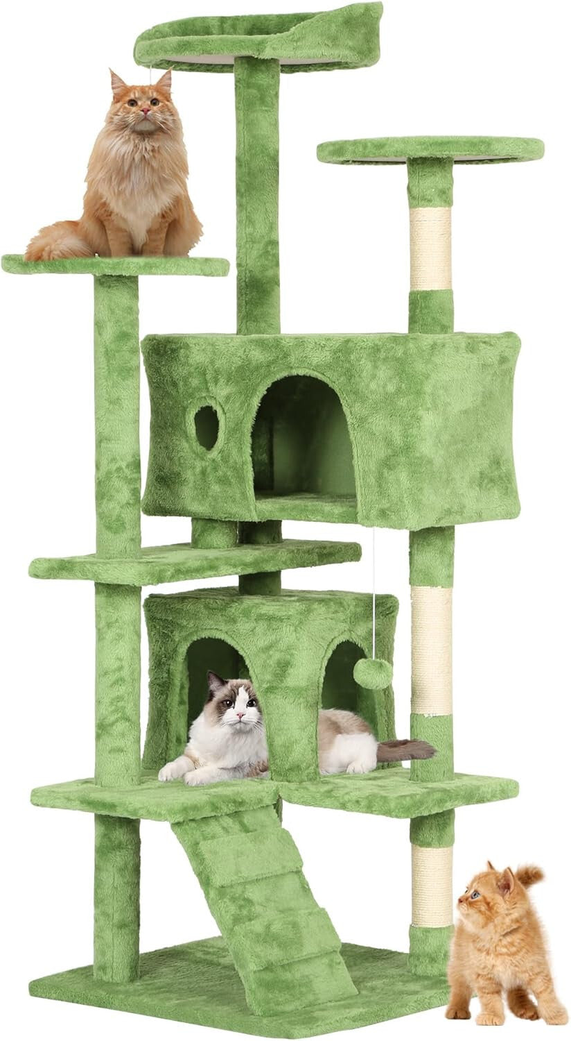 Multi Level Cat Tree Tower Furniture Activity Center with Scratching Posts